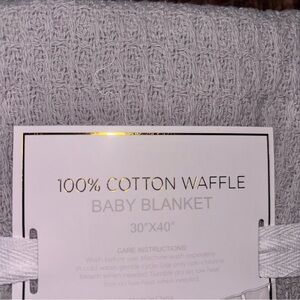 Lila & Jack Cotton Waffle Baby Blanket - Gray